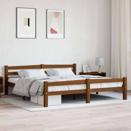 Okvir za krevet od masivne borovine boja meda 180 x 200 cm - boja meda 180 x 200 cm Cijena
