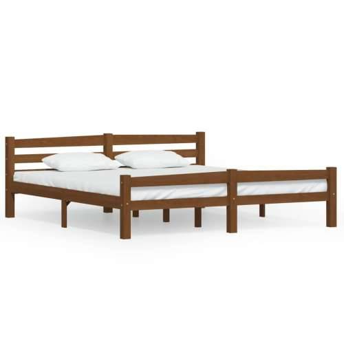 Okvir za krevet od masivne borovine boja meda 180 x 200 cm - boja meda 180 x 200 cm Cijena