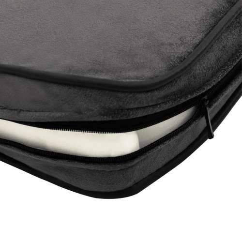 Sofa za pse tamnosiva 81 x 43 x 31 cm od pliša i umjetne kože - Tamno siva Cijena