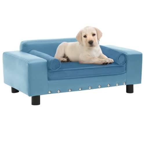 Sofa za pse tirkizna 81 x 43 x 31 cm od pliša i umjetne kože Cijena