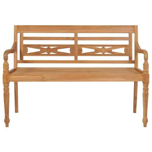 Klupa Batavia s antracit jastukom 120 cm od masivne tikovine - Antracit 120 cm 1 Cijena