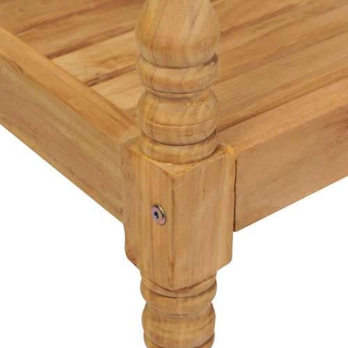 Klupa Batavia sa sivim jastukom 120 cm od masivne tikovine - Siva 120 cm 1 Cijena