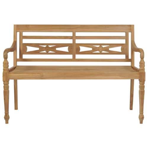 Klupa Batavia s plavim jastukom 120 cm od masivne tikovine Plava 120 cm 1 Cijena