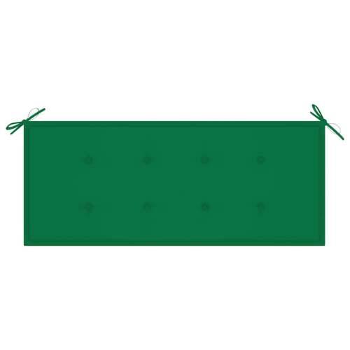 Klupa Batavia sa zelenim jastukom 120 cm od masivne tikovine - Zelena 120 cm 1 Cijena