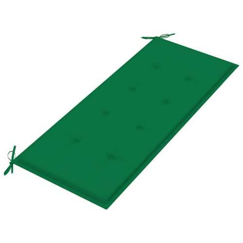 Klupa Batavia sa zelenim jastukom 120 cm od masivne tikovine - Zelena 120 cm 1 Cijena