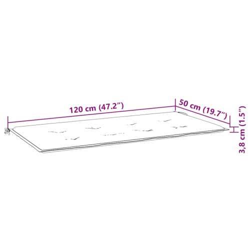 Klupa Batavia sa zelenim jastukom 120 cm od masivne tikovine - Zelena 120 cm 1 Cijena