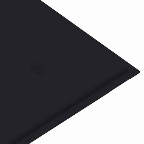 Klupa Batavia s crnim jastukom 120 cm od masivne tikovine - Crna 120 cm 1 Cijena