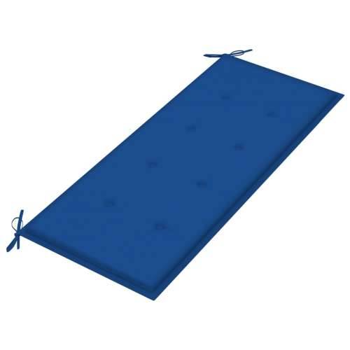 Klupa Batavia s kraljevski plavim jastukom 120 cm od tikovine - Kraljevski plava 120 cm 1 Cijena