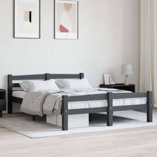 Okvir za krevet od masivne borovine tamnosivi 140 x 200 cm - Tamno siva 140 x 200 cm Cijena