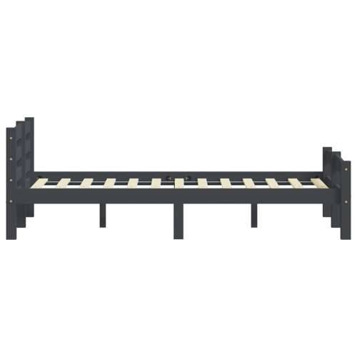 Okvir za krevet od masivne borovine tamnosivi 140 x 200 cm - Tamno siva 140 x 200 cm Cijena