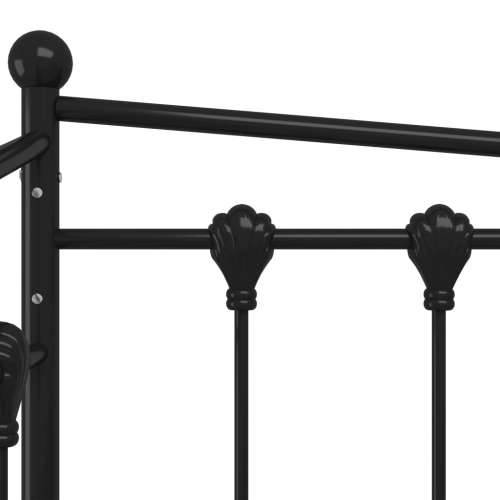 Okvir za krevet na razvlačenje crni metalni 90 x 200 cm - Crna Cijena
