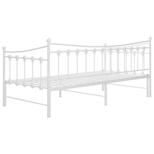 Okvir za krevet na razvlačenje bijeli metalni 90 x 200 cm - Bijela Cijena