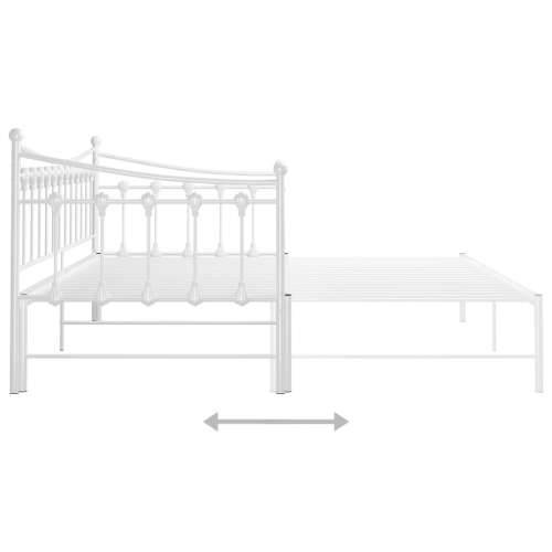 Okvir za krevet na razvlačenje bijeli metalni 90 x 200 cm - Bijela Cijena