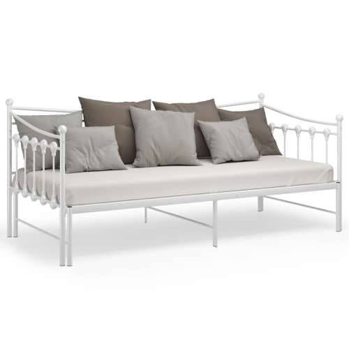 Okvir za krevet na razvlačenje bijeli metalni 90 x 200 cm - Bijela Cijena