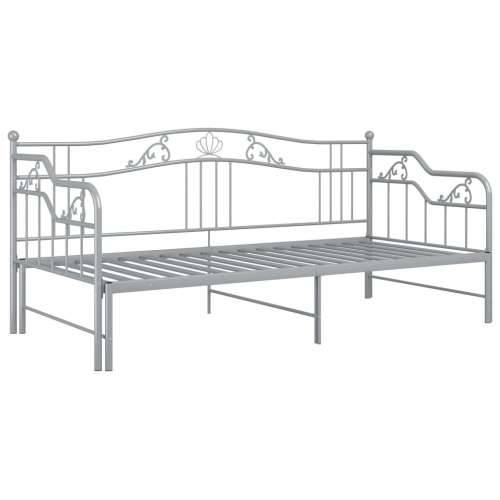 Okvir za krevet na razvlačenje sivi metalni 90 x 200 cm - Siva Cijena