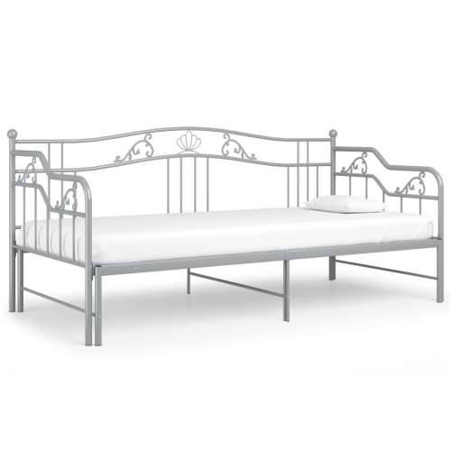 Okvir za krevet na razvlačenje sivi metalni 90 x 200 cm - Siva Cijena