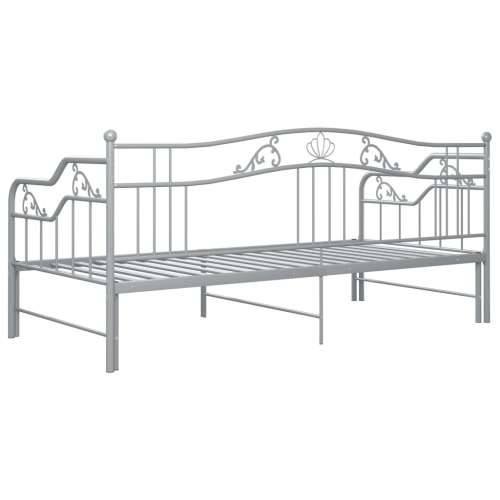 Okvir za krevet na razvlačenje sivi metalni 90 x 200 cm - Siva Cijena