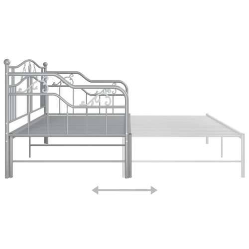 Okvir za krevet na razvlačenje sivi metalni 90 x 200 cm - Siva Cijena
