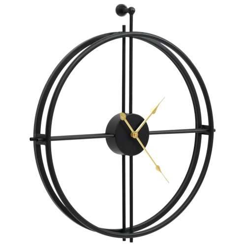 Zidni sat crni 52 cm željezni - Crna Cijena