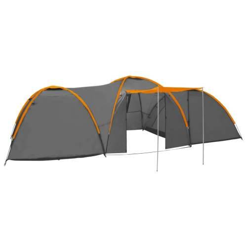 Iglu šator za kampiranje 650x240x190 cm 8 osoba sivo-narančasti Cijena