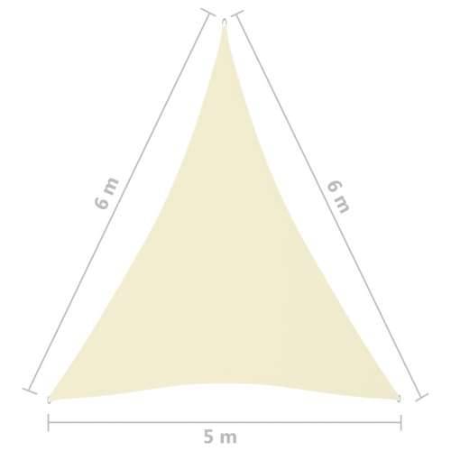 Jedro za zaštitu od sunca od tkanine trokutasto 5x6x6 m krem Cijena
