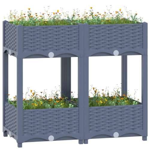 Povišena gredica 80 x 40 x 71 cm od polipropilena - Plavo-siva 80 x 40 x 71 cm 1 Cijena