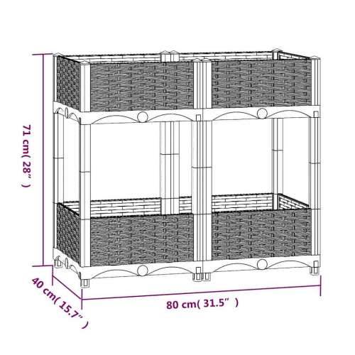 Povišena gredica 80 x 40 x 71 cm od polipropilena - Plavo-siva 80 x 40 x 71 cm 1 Cijena