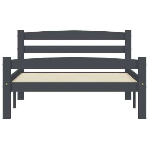 Okvir za krevet od masivne borovine tamnosivi 100 x 200 cm - Tamno siva 100 x 200 cm Cijena