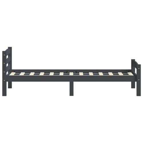 Okvir za krevet od masivne borovine tamnosivi 100 x 200 cm - Tamno siva 100 x 200 cm Cijena