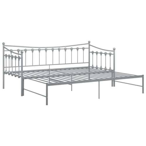 Okvir za krevet na razvlačenje sivi metalni 90 x 200 cm - Siva Cijena