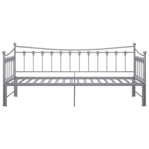 Okvir za krevet na razvlačenje sivi metalni 90 x 200 cm - Siva Cijena