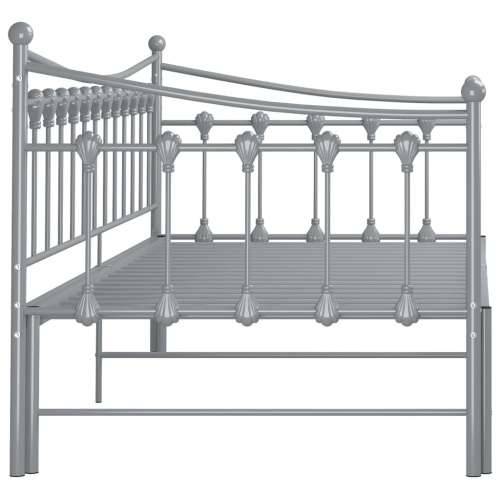 Okvir za krevet na razvlačenje sivi metalni 90 x 200 cm - Siva Cijena