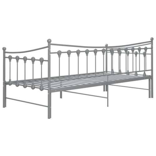 Okvir za krevet na razvlačenje sivi metalni 90 x 200 cm - Siva Cijena