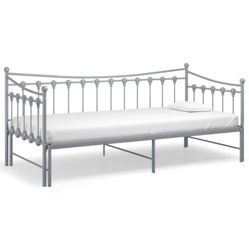 Okvir za krevet na razvlačenje sivi metalni 90 x 200 cm - Siva Cijena