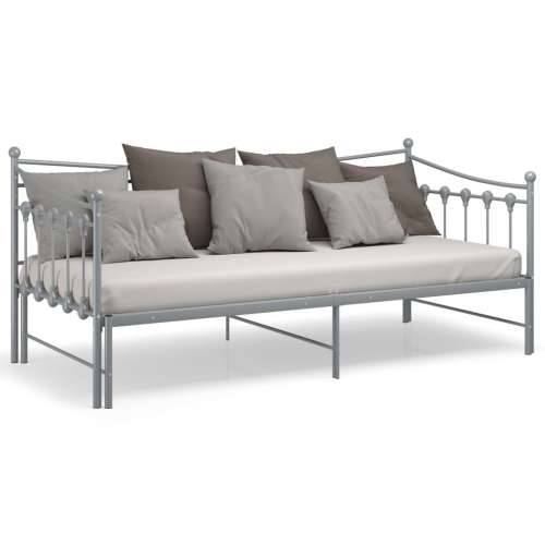 Okvir za krevet na razvlačenje sivi metalni 90 x 200 cm - Siva Cijena