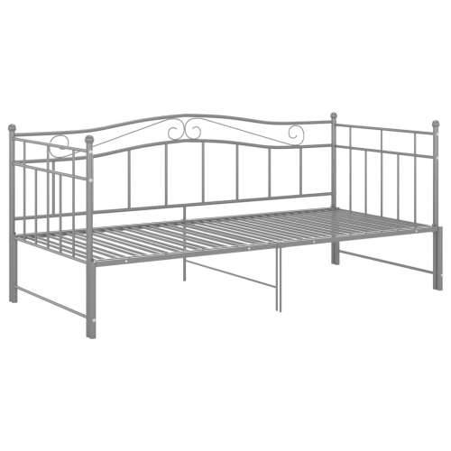 Okvir za krevet na razvlačenje sivi metalni 90 x 200 cm - Siva Cijena