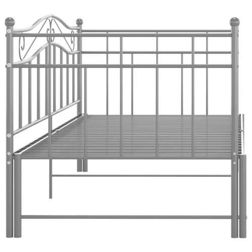 Okvir za krevet na razvlačenje sivi metalni 90 x 200 cm - Siva Cijena