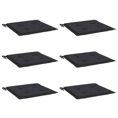 Jastuci za vrtne stolice 6 kom crni 40x40x4 cm od tkanine - Crna 40 x 40 x 3 cm 6 Cijena