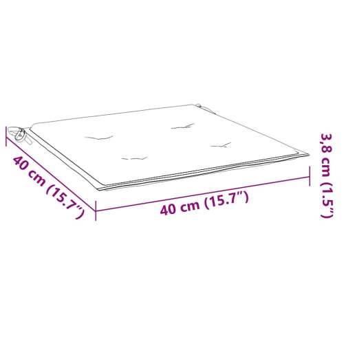 Jastuci za vrtne stolice 6 kom crni 40x40x4 cm od tkanine - Crna 40 x 40 x 3 cm 6 Cijena
