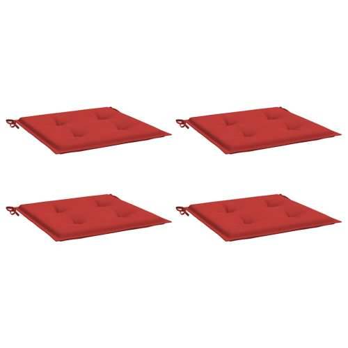 Jastuci za vrtne stolice 4 kom crveni 50x50x4 cm od tkanine - Crvena 50 x 50 x 3 cm 4 Cijena