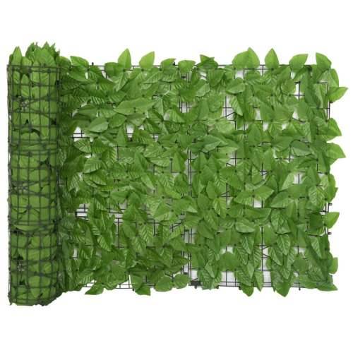 Balkonski zastor sa zelenim lišćem 400 x 75 cm