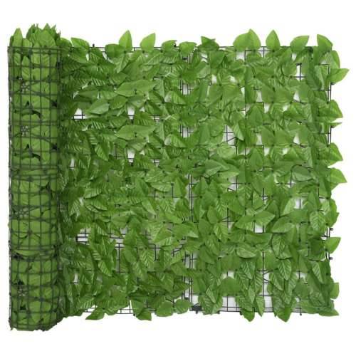 Balkonski zastor sa zelenim lišćem 500 x 100 cm