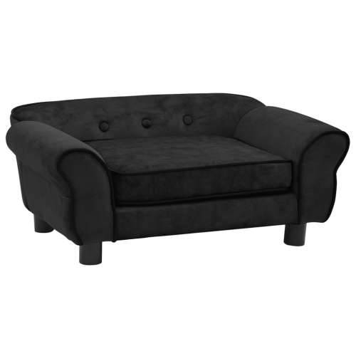 Sofa za pse crna 72 x 45 x 30 cm plišana
