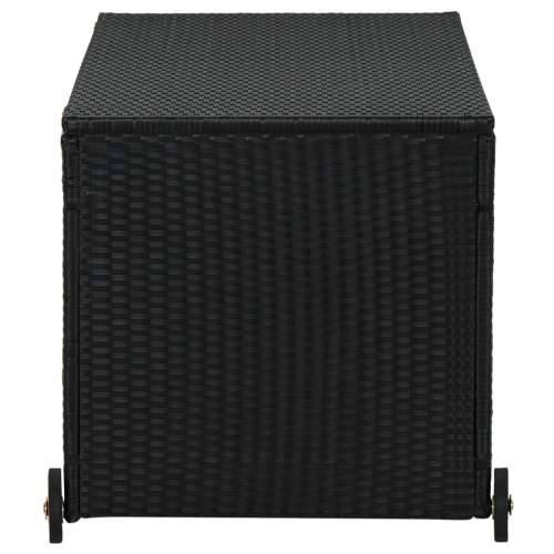 Vrtna kutija za pohranu crna 120 x 65 x 61 cm od poliratana - Crna Cijena