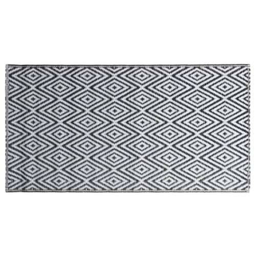 Vanjski tepih bijelo-crni 120 x 180 cm PP Cijena