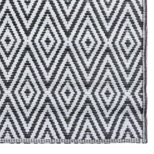 Vanjski tepih bijelo-crni 120 x 180 cm PP Cijena