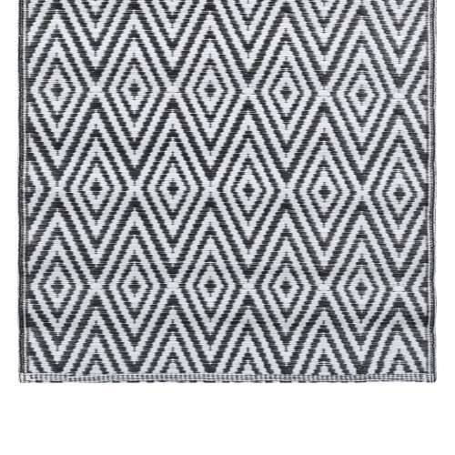 Vanjski tepih bijelo-crni 160 x 230 cm PP Cijena