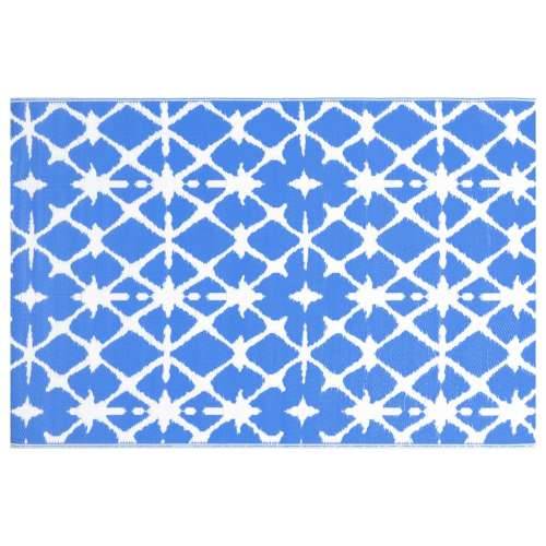 Vanjski tepih plavo-bijeli 120 x 180 cm PP Cijena