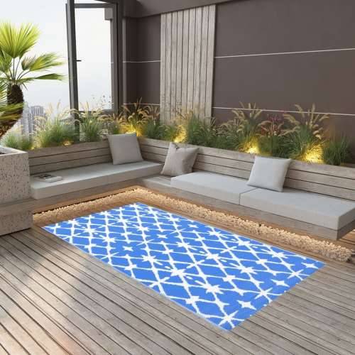 Vanjski tepih plavo-bijeli 160 x 230 cm PP