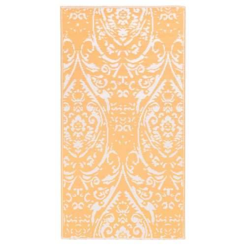 Vanjski tepih narančasto-bijeli 120 x 180 cm PP Cijena